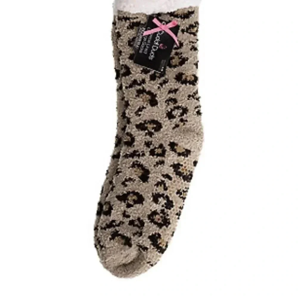 Cuddl Duds Women's Cozy Lined Socks animal print